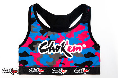 Verslinden keten Inwoner TOPJE CAMOUFLAGE ROZE/BLAUW - Chok'em wear