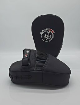 Bokspads mat zwart leder